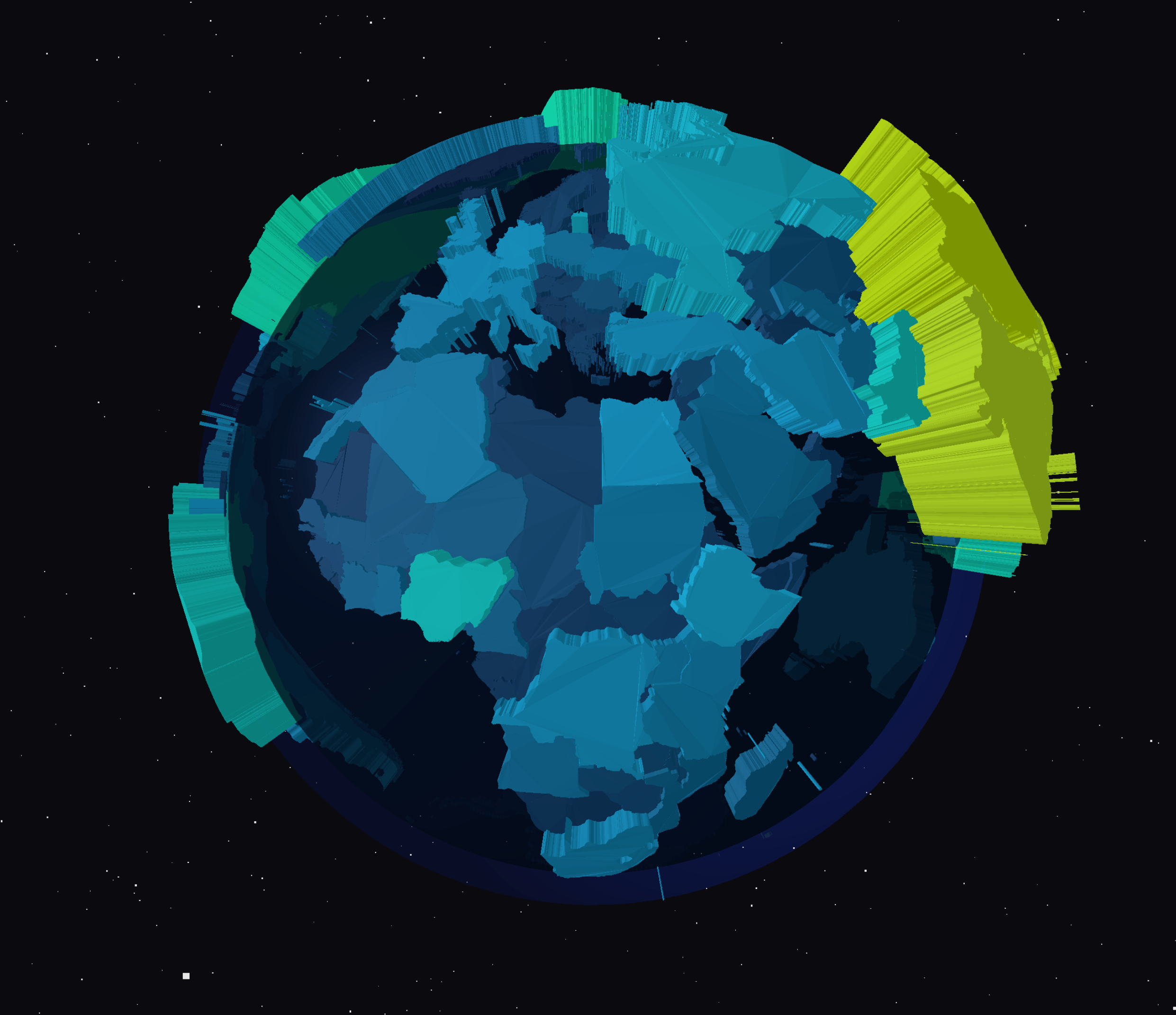 3D Population Globe
